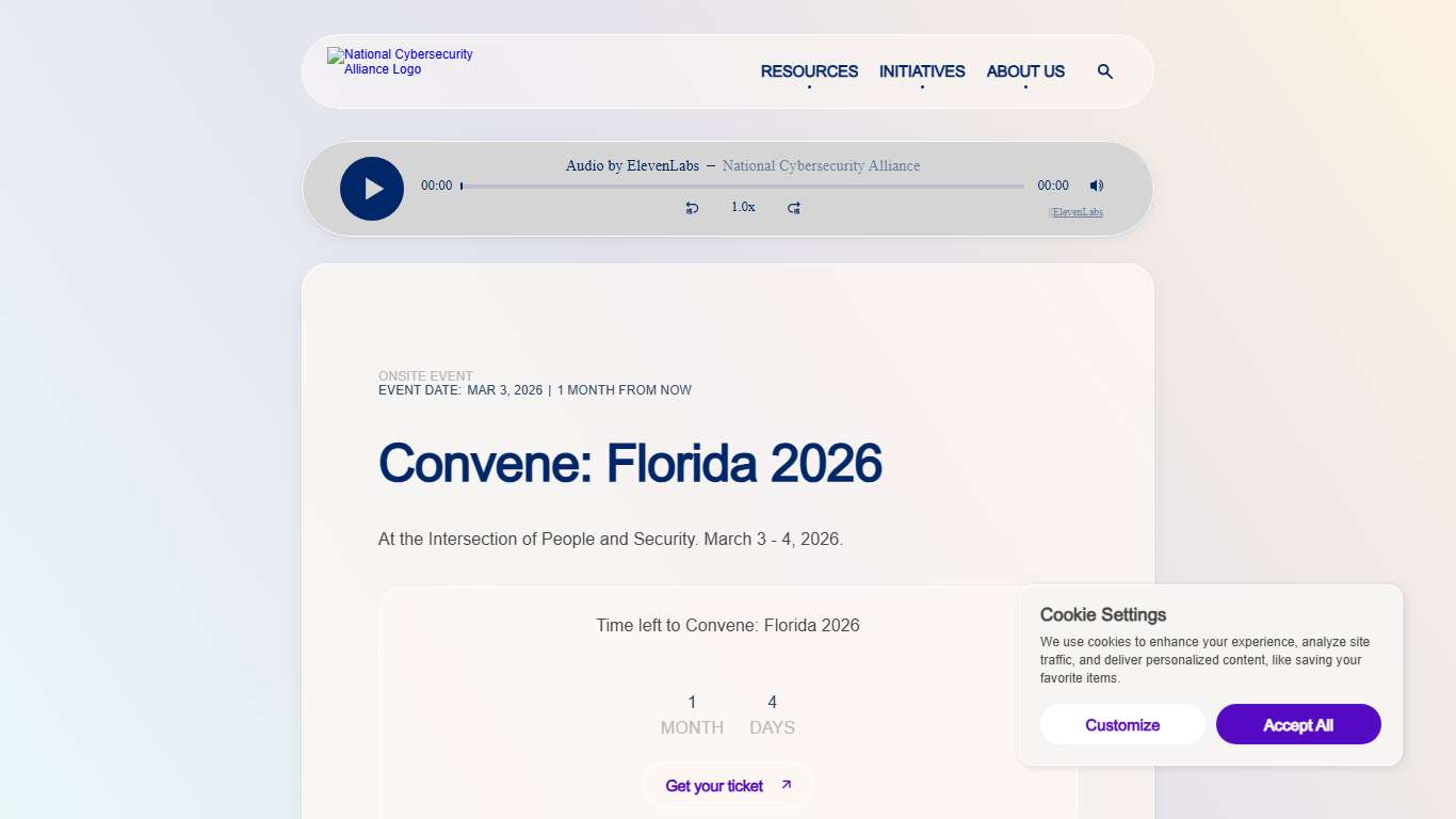Convene: Florida 2026 - National Cybersecurity Alliance